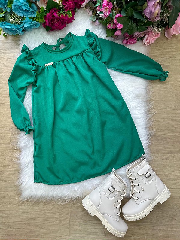 Vestido Ysa Kids Infanto/Juvenil Modinha Catarina Verde