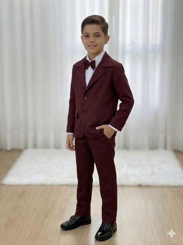 Conjunto Social Miss Cherry Jorge Terno Marsala