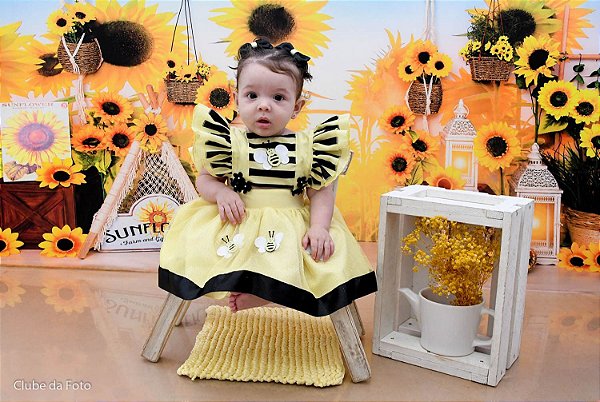 Romper/Vestido Princesa Abelha - Abelinha
