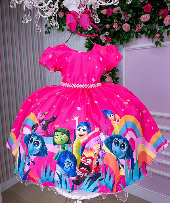 Vestido Tematicos Ysa Kids Divertidamente Pink