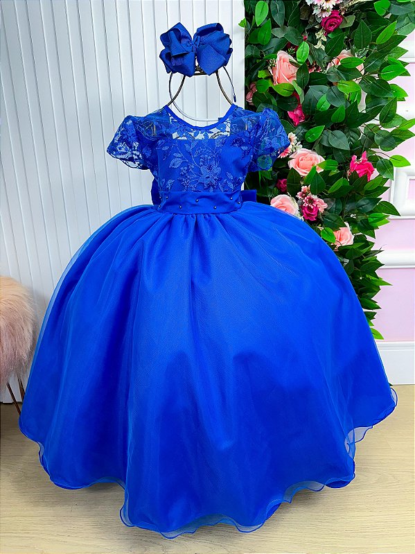 Vestido Giovanella/Giovanela Mariza Longo Azul Royal