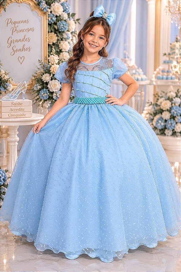 Vestido Giovanella/Giovanela Sonia Longo Azul Bebe