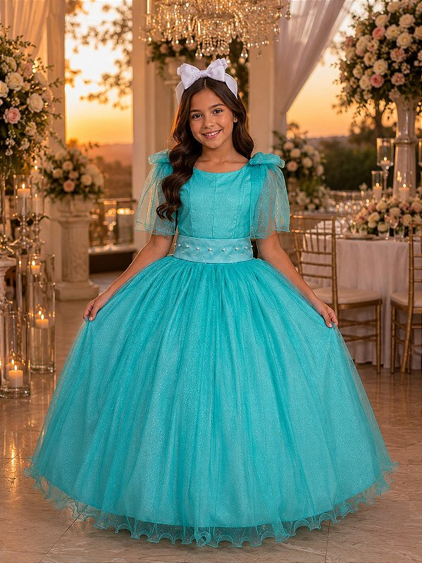 Vestido Marie Longo Mel Verde Tïffany