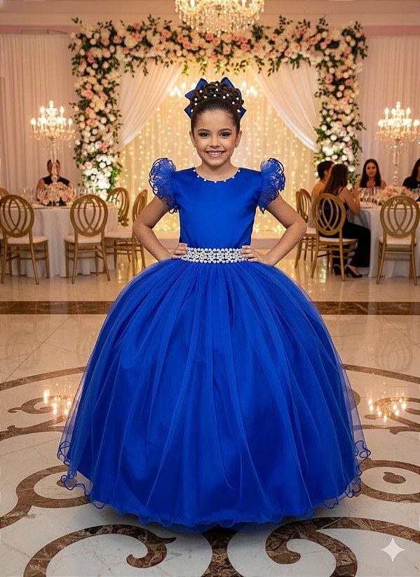 Vestido Marie Longo Amanda Azul Royal