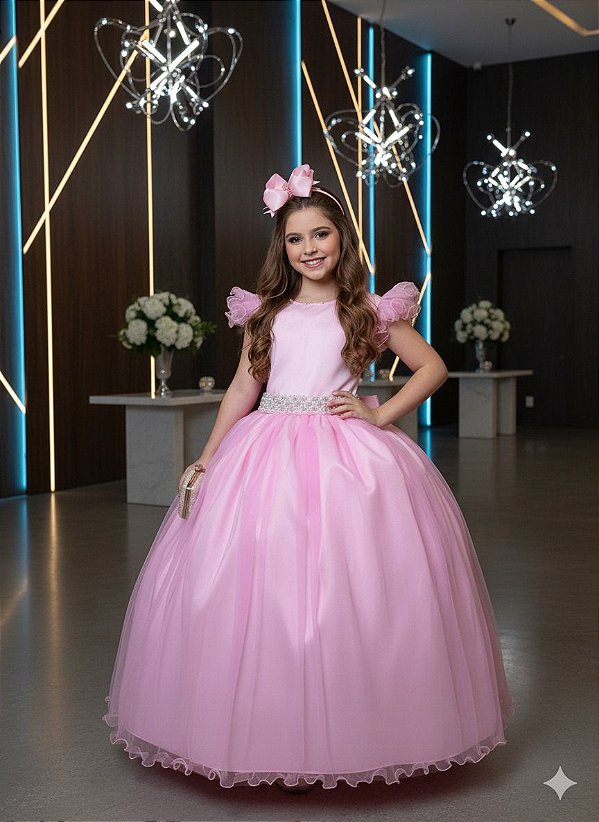 Vestido Marie Longo Amanda Rosa Bebe