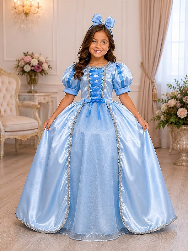 Fantasia Princesa Belli Longa Princesa Azul Modelo 2