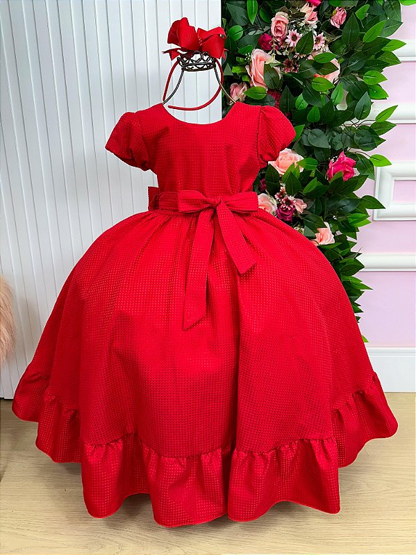 Vestido Giovanella/Giovanela Longo Duda Vermelho