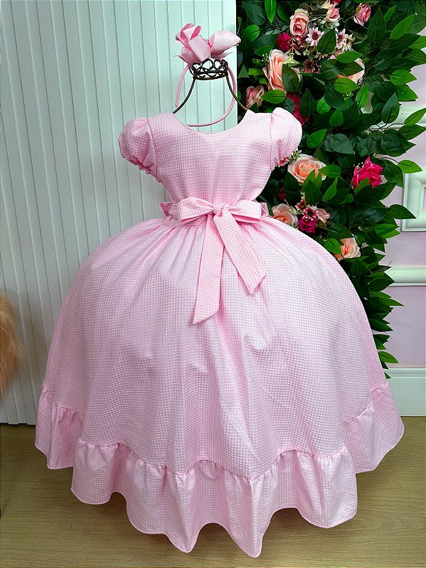 Vestido Giovanella/Giovanela Longo Duda Rosa Bebe