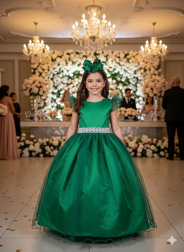 Vestido Marie Longo Amanda Verde Bandeira