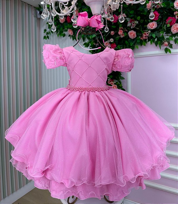 Vestido Bella Child Veronica Rosa