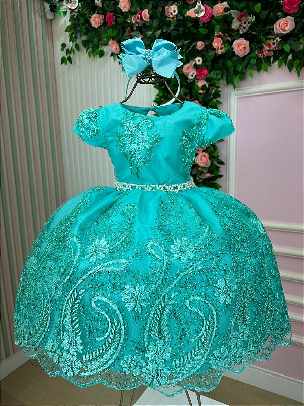 Vestido Marie Realeza Luci Verde Tiffany