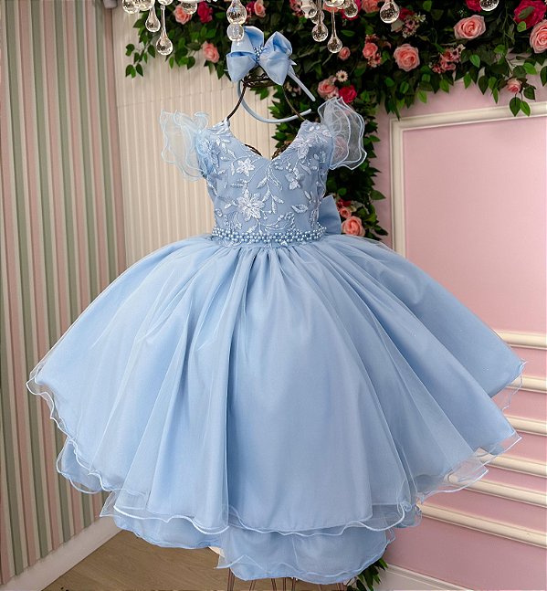 Vestido Bella Child Lorena Azul Bebe