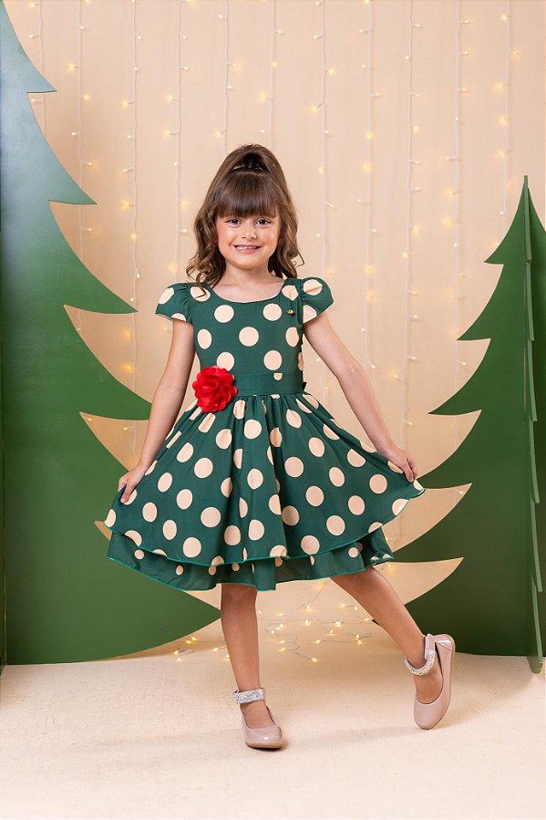 Vestido Banana Club Helen Verde Bolinhas