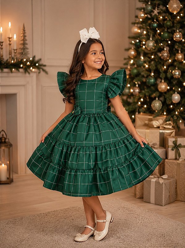 Vestido Banana Club Natal Patty Verde