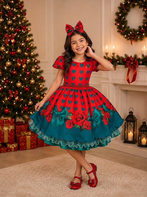 Vestido Mimadine Melissa Natal Vermelho