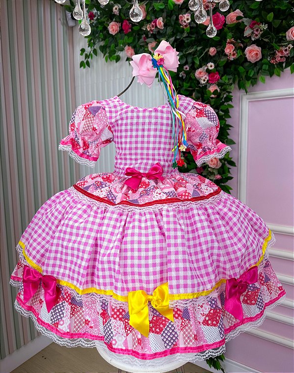 Vestido Junino Mimadine Luxo Daiana Rosa