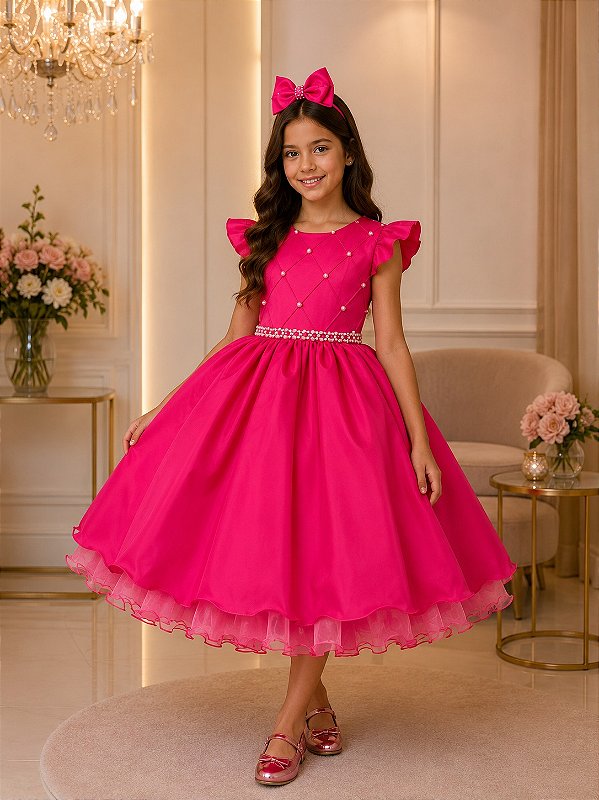 Vestido Ysa Kids Francine Pink