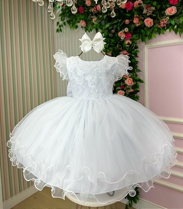 Vestido Marie Erica Jardim Branco
