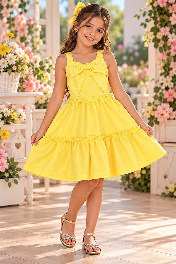 Vestido Blogueirinha Lola Amarelo