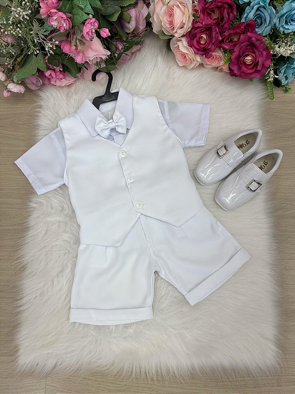 Conjunto Social Miss Cherry Leandro Colete Branco