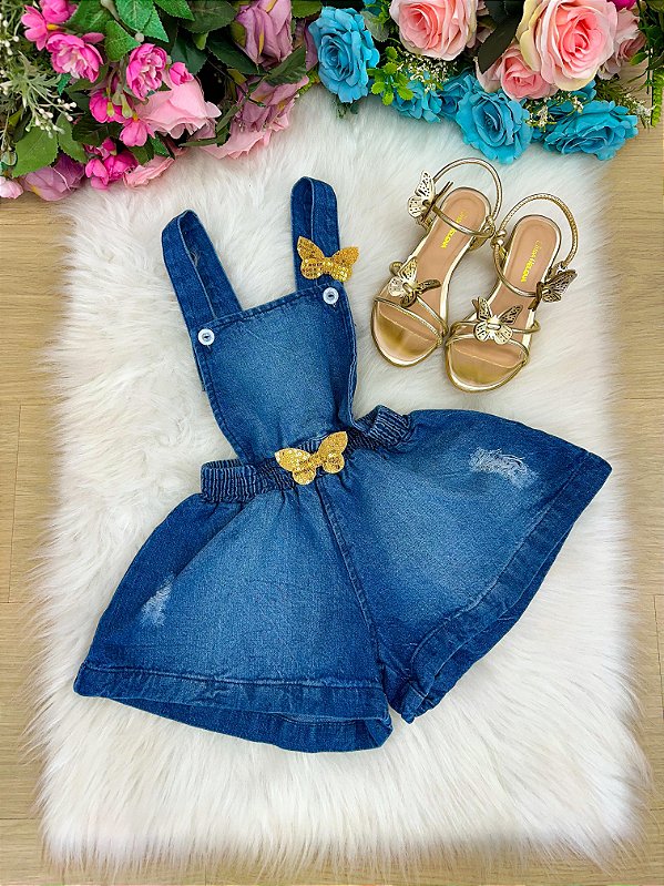 Jardineira Blogueirinha Jeans Elo