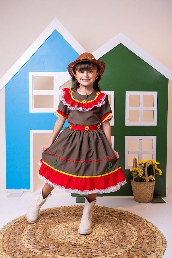 Fantasia Junino Princesa Belli Cangaceira/Maria Bonita