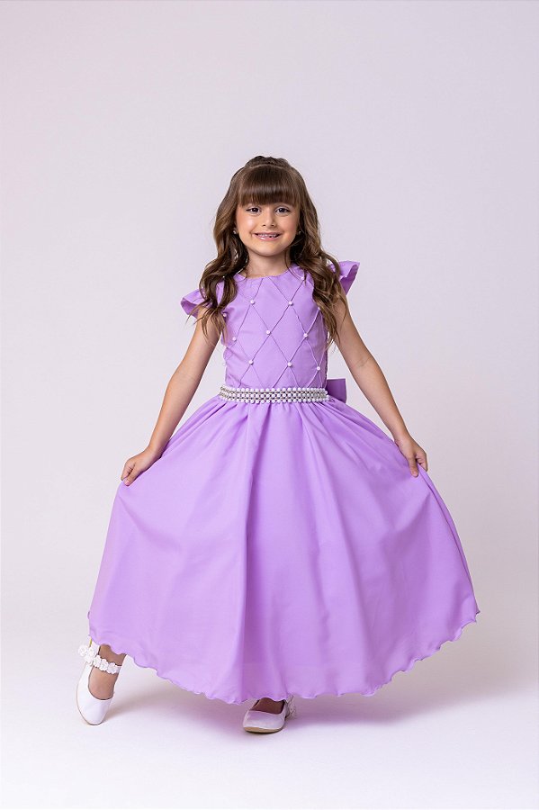 Vestido Ysa Kids Ariane Longo Lilás