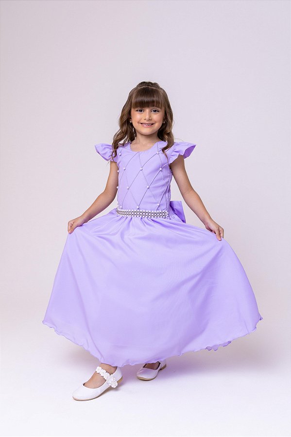 Vestido Ysa Kids Ariane Longo Lavanda