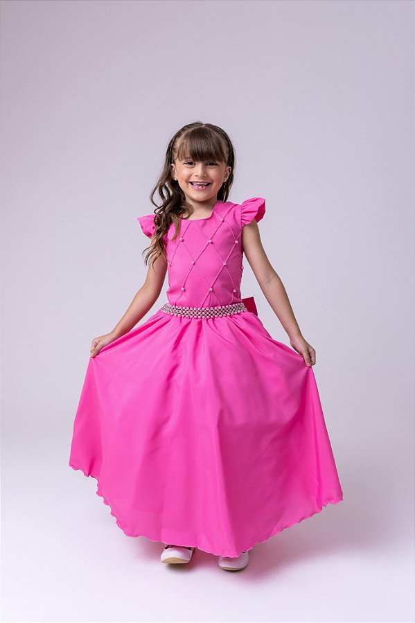 Vestido Ysa Kids Ariane Longo Rosa Chiclete