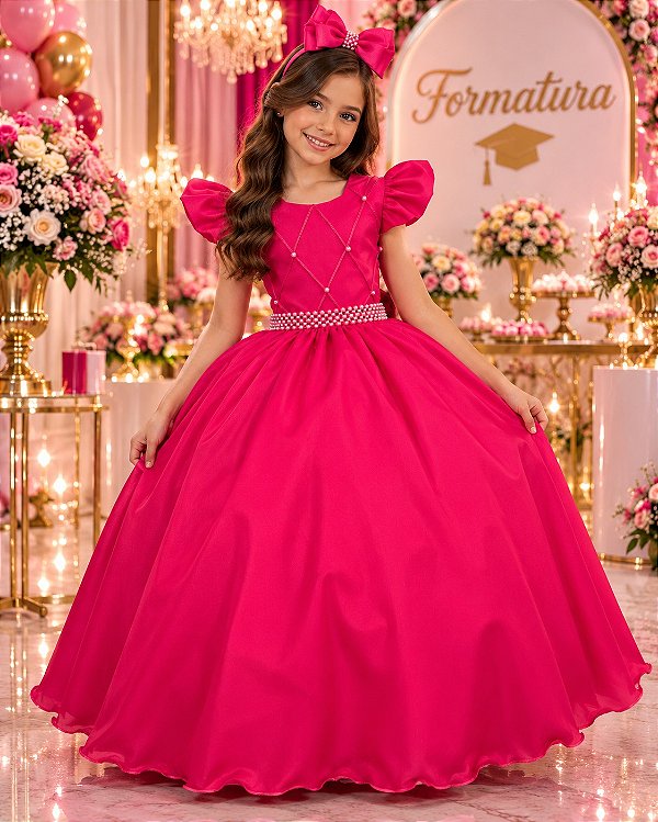 Vestido Ysa Kids Ariane Longo Pink