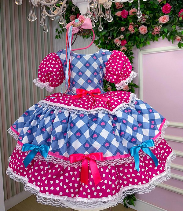 Vestido Junino Mimadine Luxo Agata