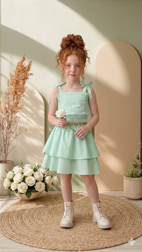 Vestido Blogueirinha Hermione Verde