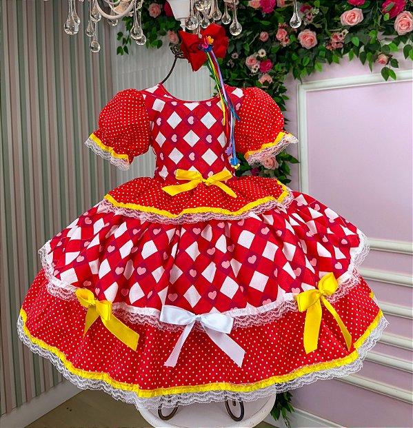 Vestido Junino Mimadine Luxo Daiane