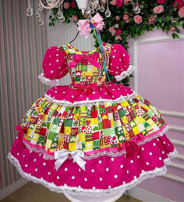 Vestido Junino Mimadine Luxo Roberta