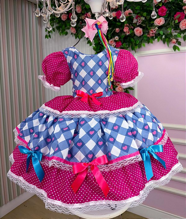 Vestido Junino Mimadine Luxo Abigail