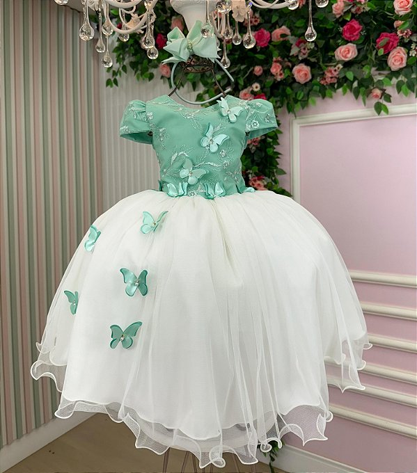 Vestido Juvenil - Midi Vila Lele Sabrina Verde Oliva e Off