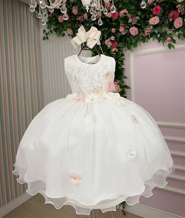 Vestido Vila Lele Bebe Sarah Flores Off