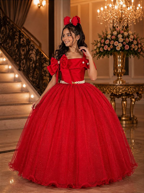 Vestido Banana Club Longo Doce Elegancia Vermelho