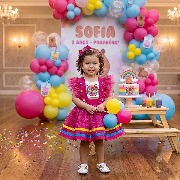 Romper/Vestido Princesa Belli Tematico Capivara