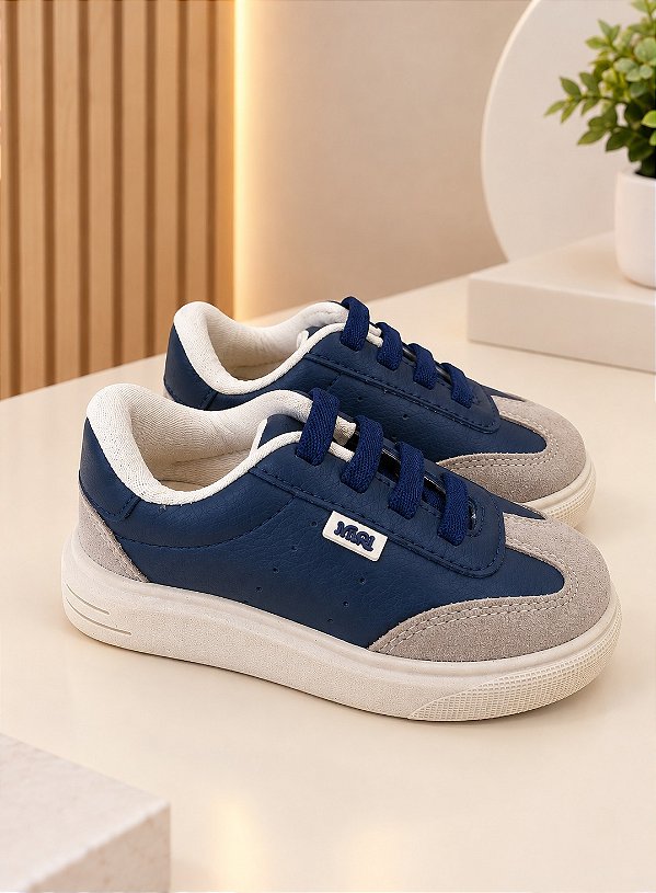 Tenis Nilqi Masculino Enzo Azul Marinho e Off