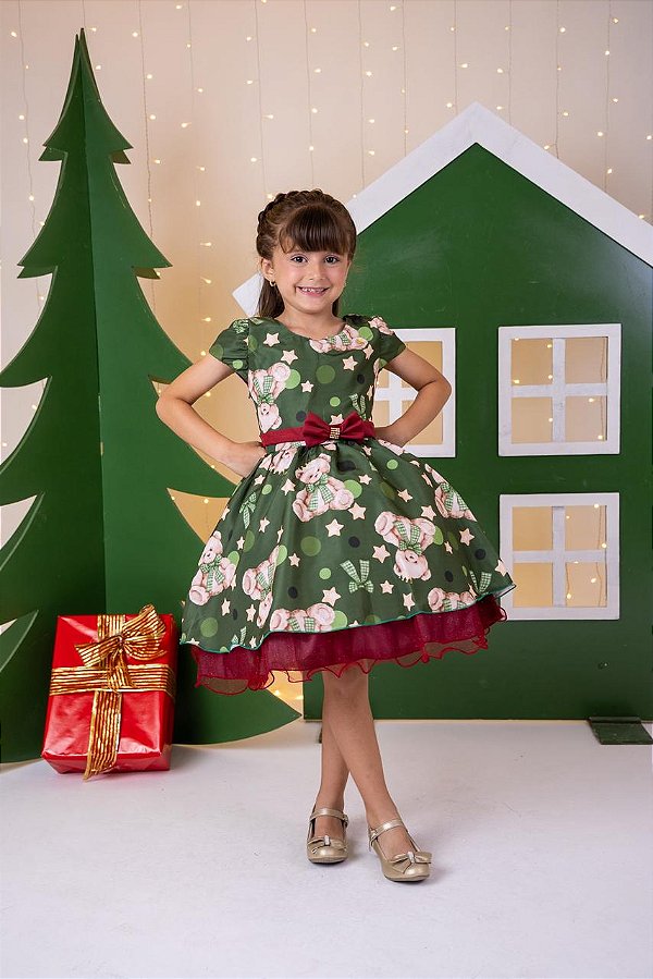 Vestido Banana Club Encanto de Natal Verde