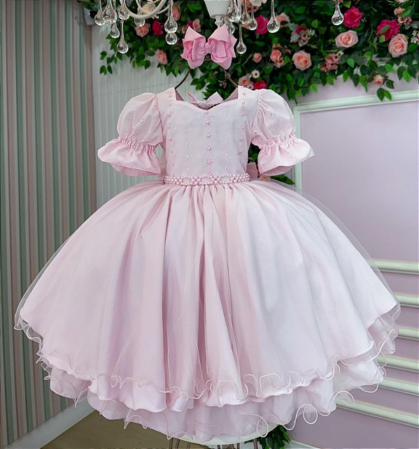 Vestido Bella Child Priscila Rosa Bebe