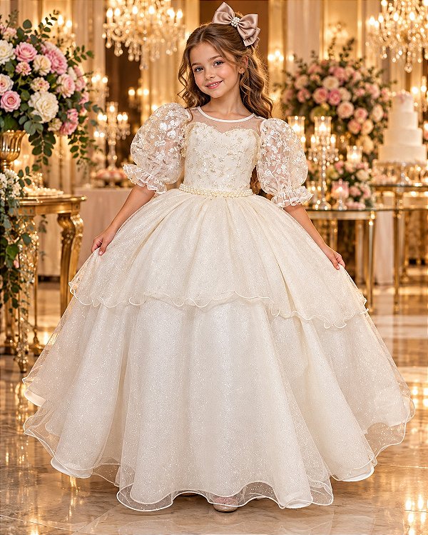 Vestido Bella Child Longo Eva Off