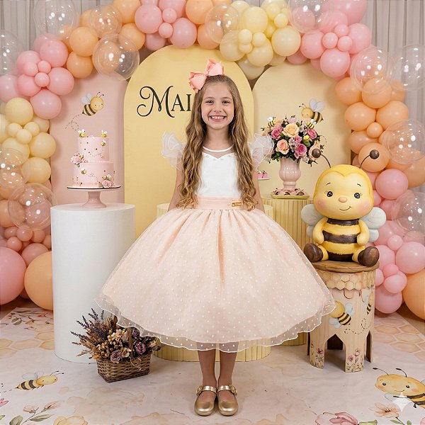 Vestido Mini Miss Betani Pessego