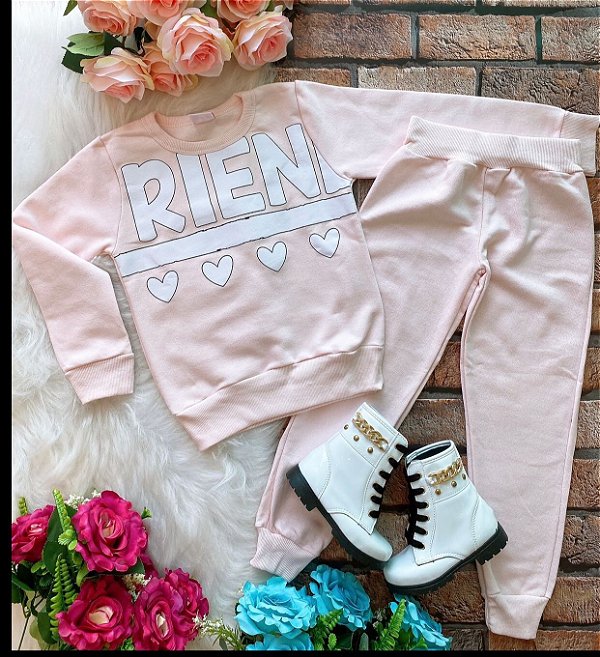 Conjunto Feminino By Gus Infantil Rosa Bebe Rien