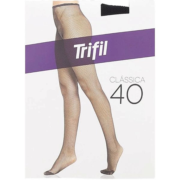 Meia Calça Adulto Trifil Arrastão Preto