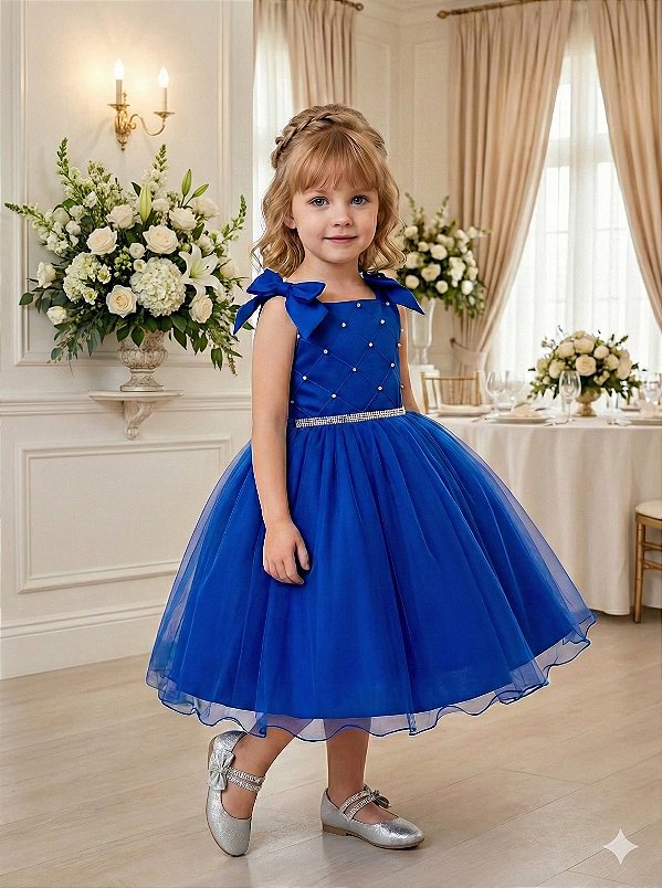 Vestido Marie Mariely Azul Royal