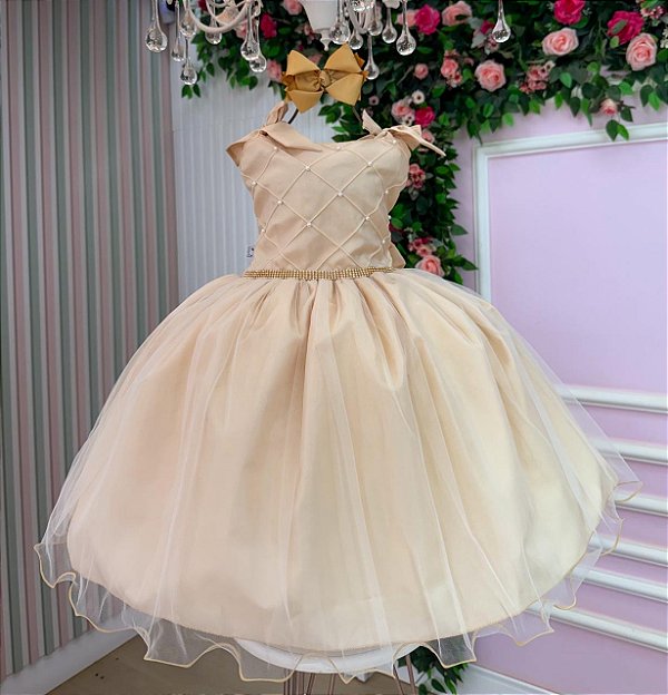 Vestido Marie Mariely Dourado