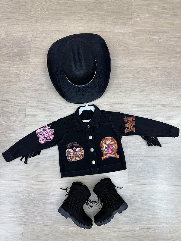 Jaqueta Blogueirinha Boiadeira Preto