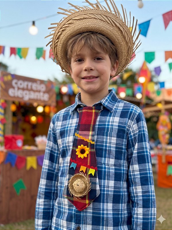 Gravata Junina Belli Vicente Vermelho